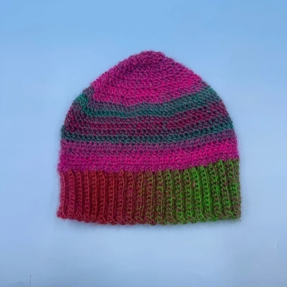 Hand Knitted Colorful Beanie